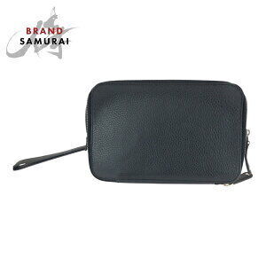 GUCCI black leather clutch bag